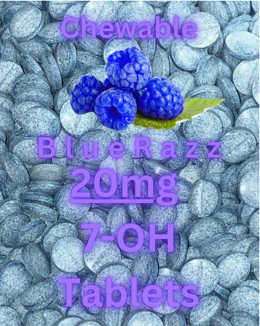 20mg 7-OH BlueRazz Chewable Tablet