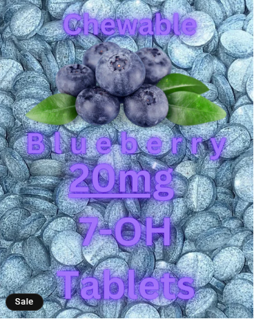 20mg Blueberry Chewable 7-OH Tablet